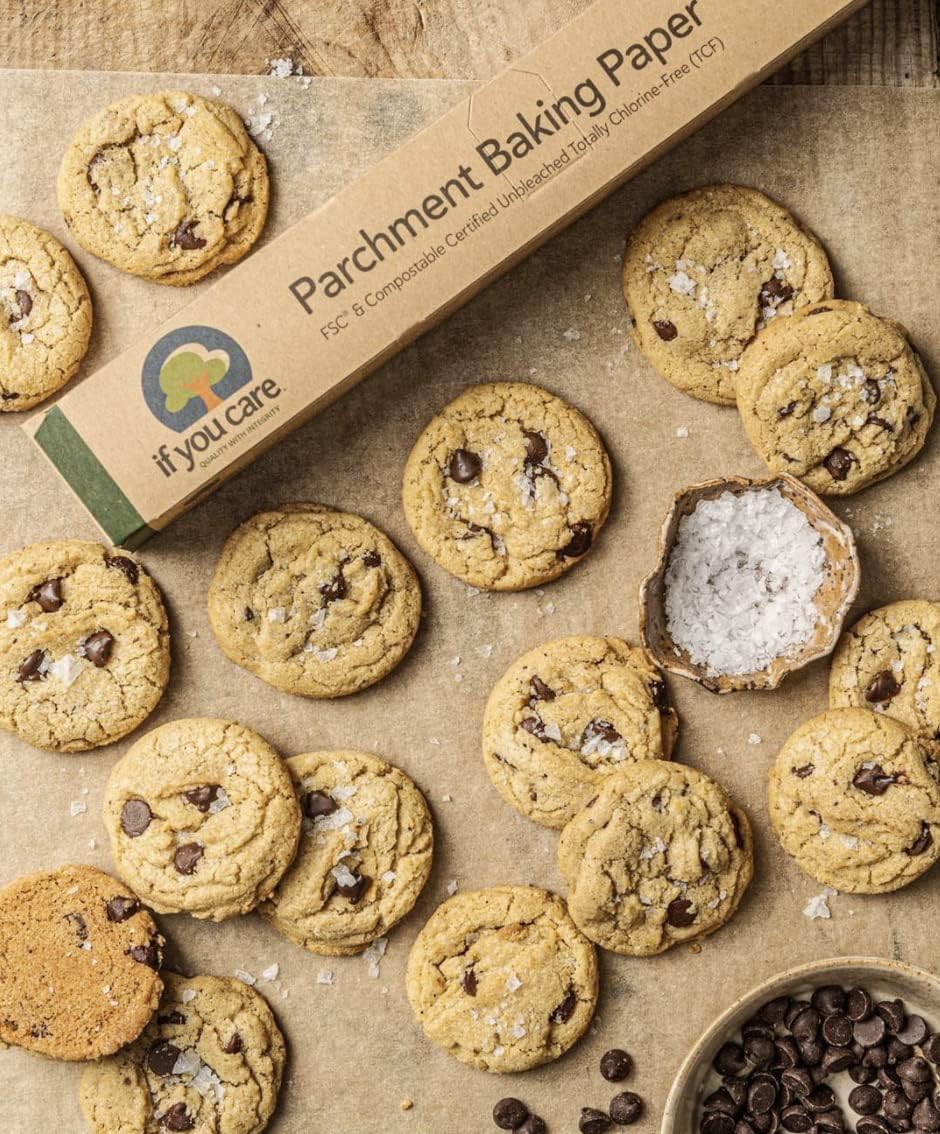 If You Care Parchment Baking Paper, Roll, 70 Sq Ft, Unbleached | Chlorine Free | Greaseproof | Silicone Coated | Pack of 2