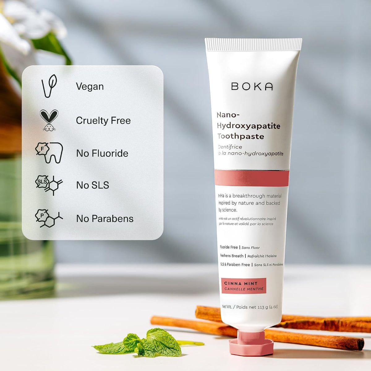 Boka Toothpaste - Nano Hydroxyapatite Toothpaste, Fluoride Free Toothpaste