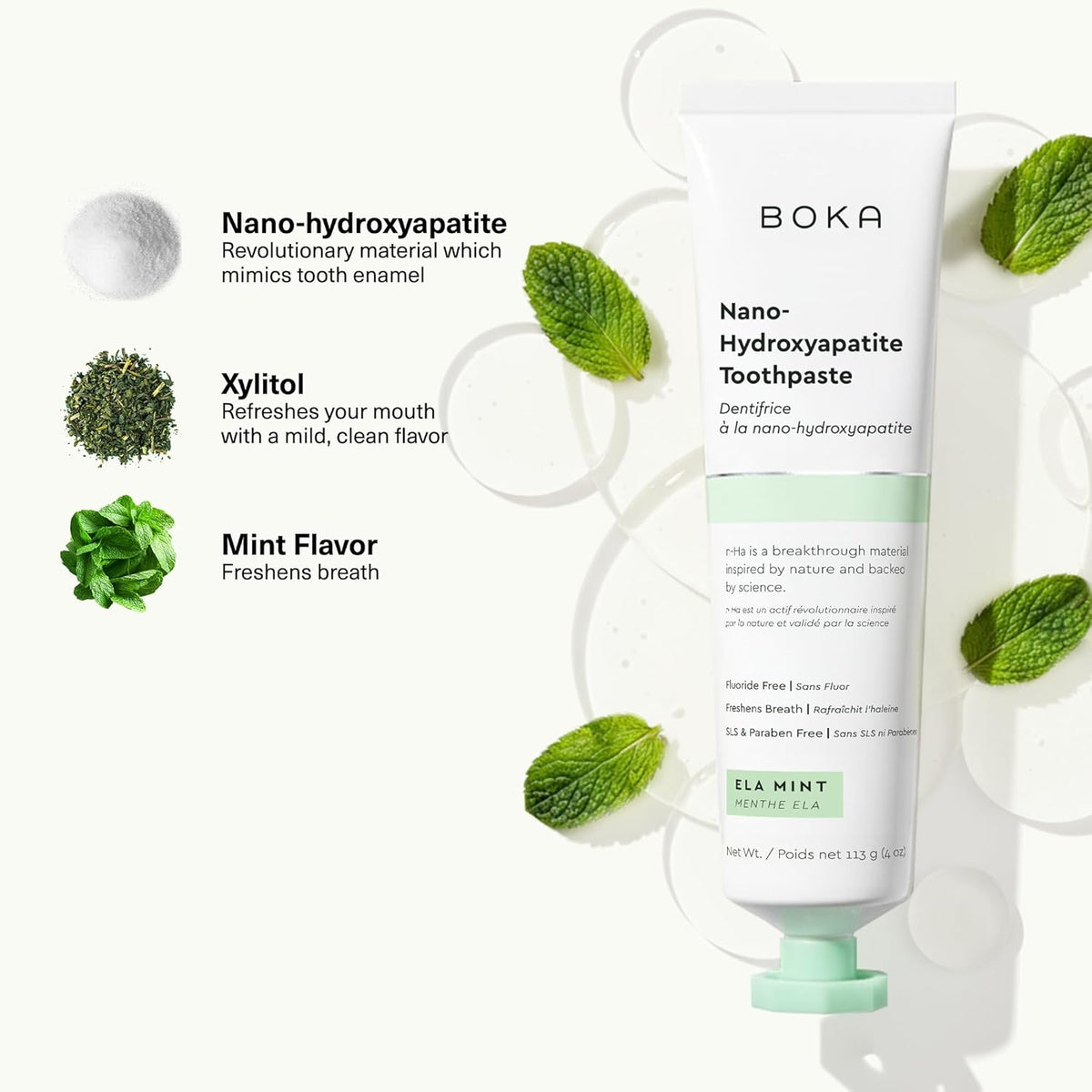 Boka Toothpaste - Nano Hydroxyapatite Toothpaste, Fluoride Free Toothpaste