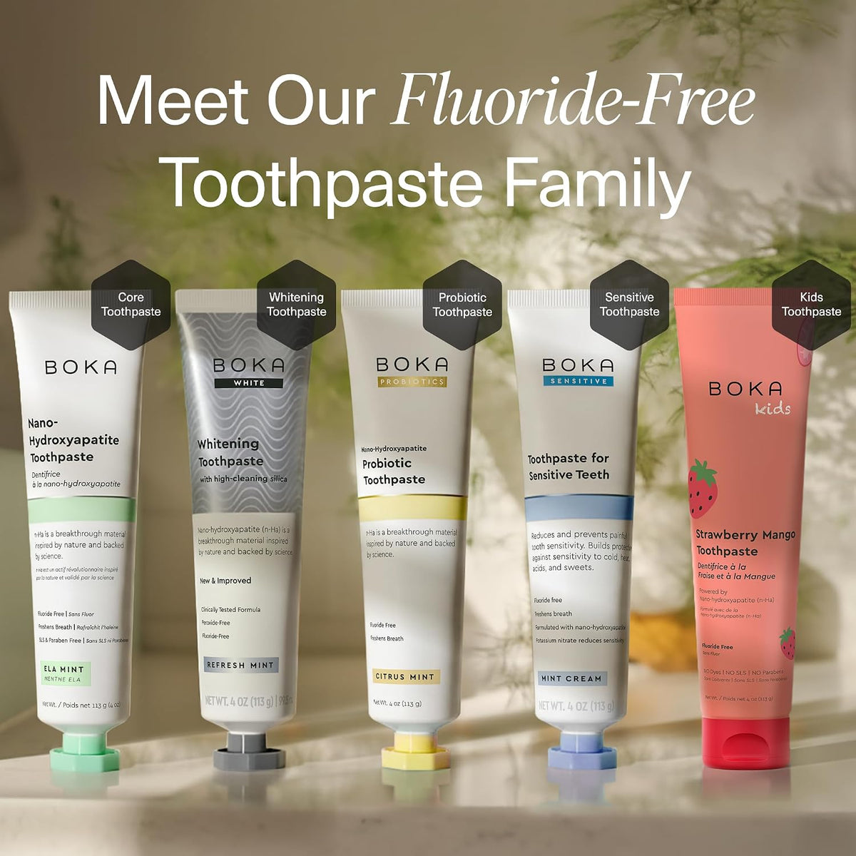 Boka Toothpaste - Nano Hydroxyapatite Toothpaste, Fluoride Free Toothpaste