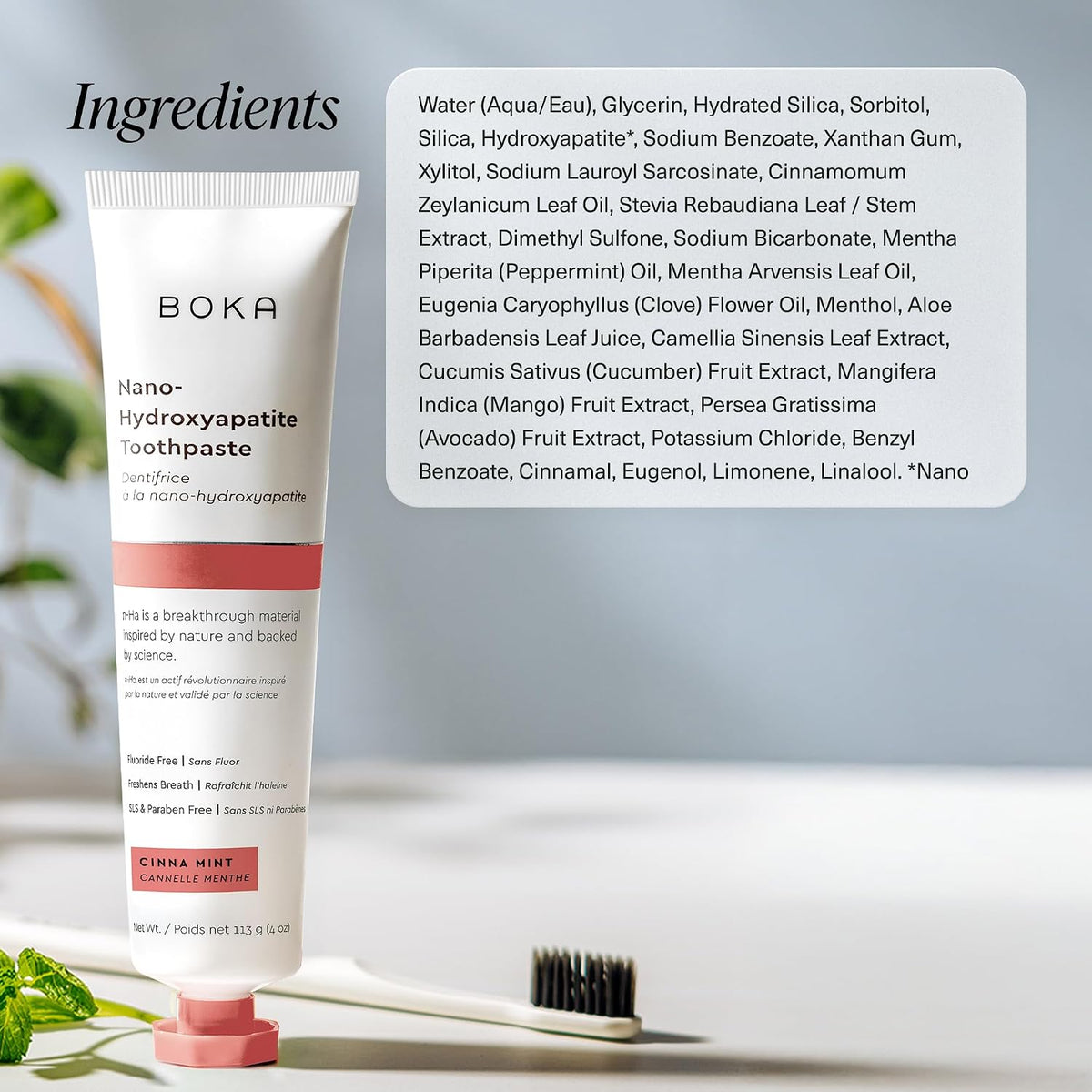 Boka Toothpaste - Nano Hydroxyapatite Toothpaste, Fluoride Free Toothpaste